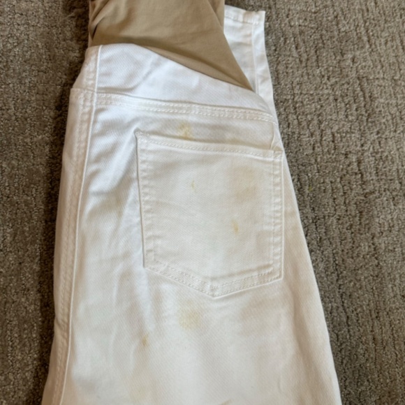 Led Luxe White Denim Jeans Maternity Women’s Size 28 - Picture 5 of 5